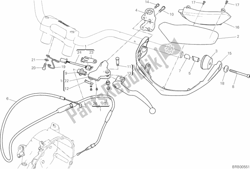 Wszystkie części do Pompa Sprz? G? A Ducati Multistrada 950 SW USA 2018